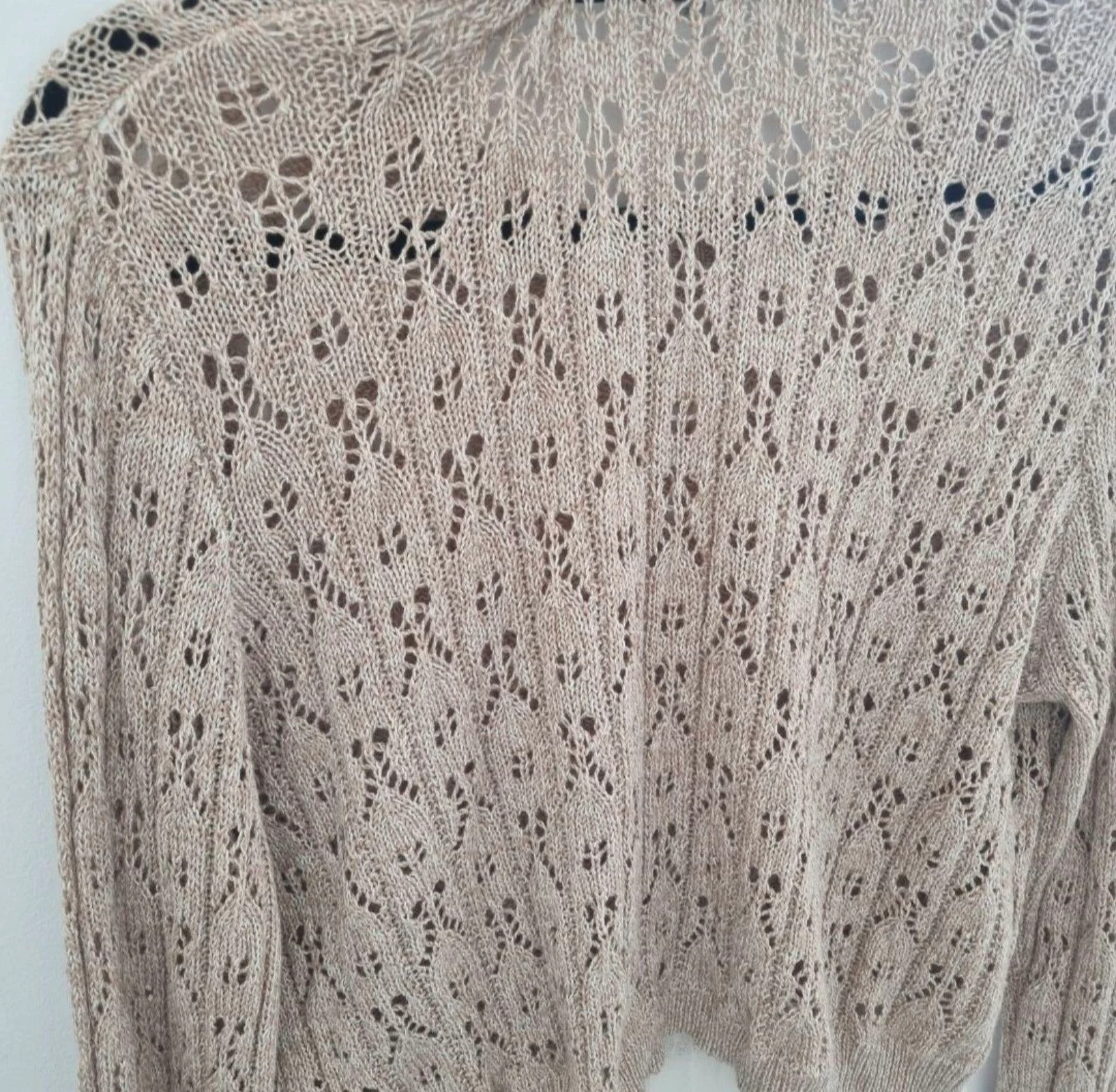 ONLY suéter de ganchillo con encaje – Beige / Arena – Talla M (Nuevo) – photo 7